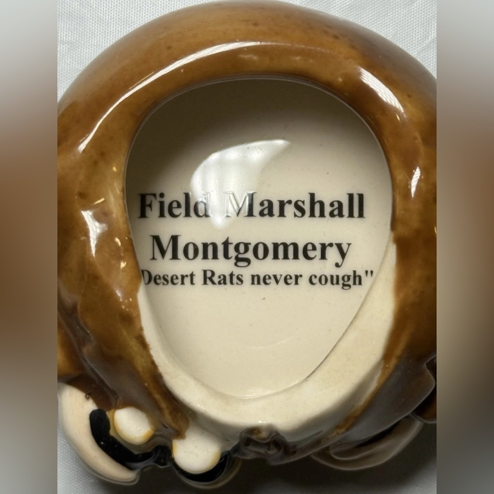 Kevin Francis Face Pot Field Marshall Montgomery Military Dad Signed Rare 2.5" - Picture 8 of 8